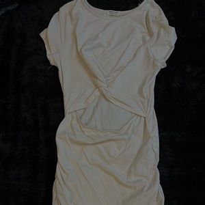 open front tie bodycon dress